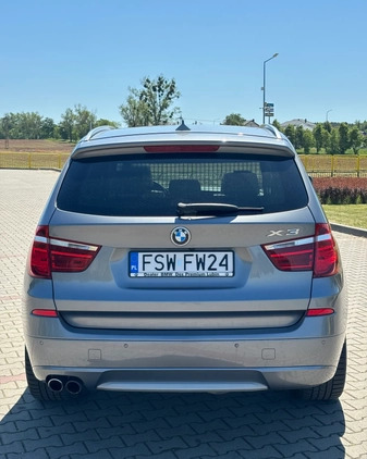 BMW X3 cena 72900 przebieg: 171100, rok produkcji 2013 z Świebodzin małe 106